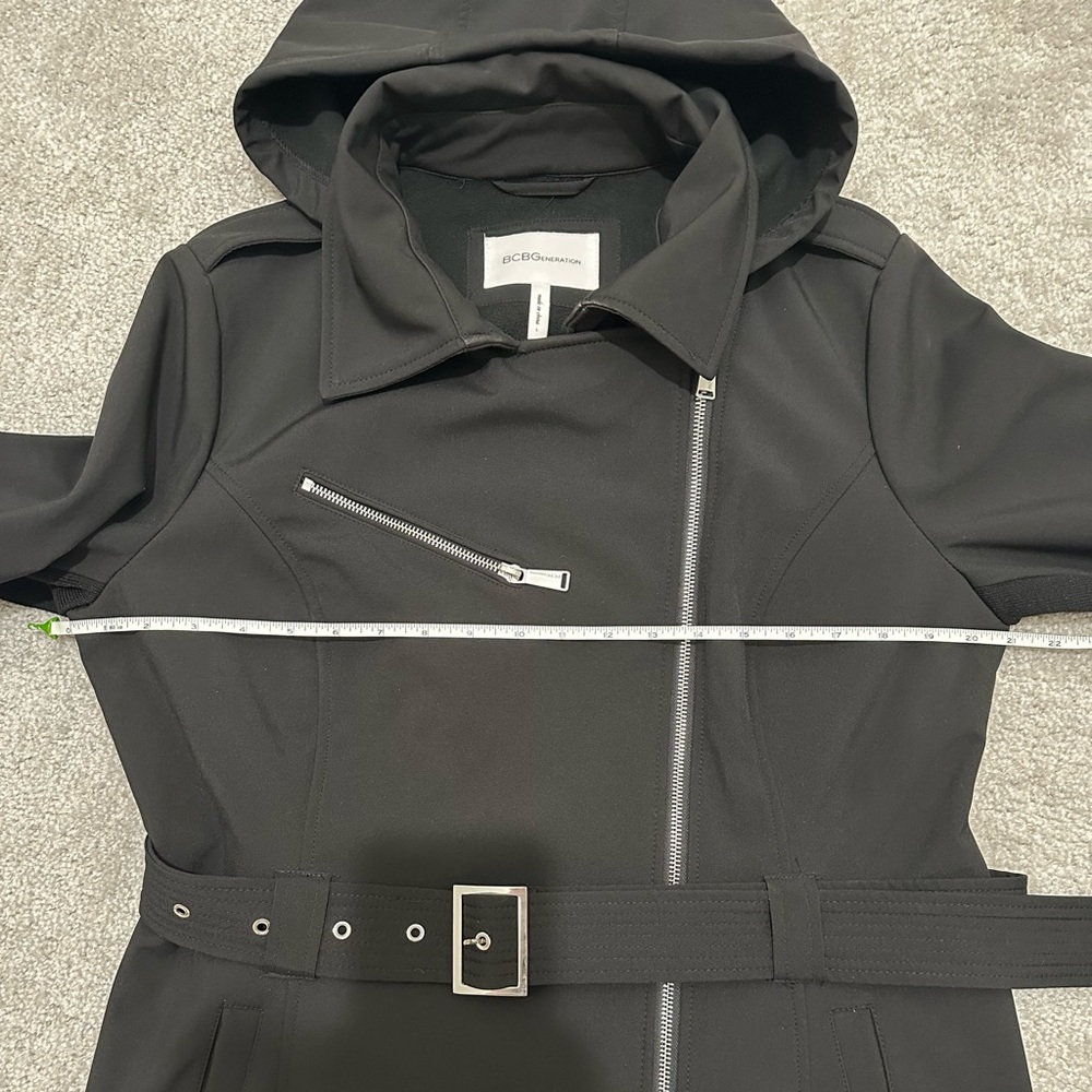 BCBGeneration Hooded Black Jacket Size Large - Picture 3 of 10